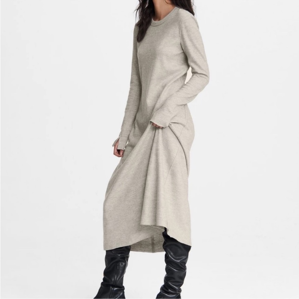 RAG & BONE Takisada Osaka Yan Wool Long-Sleeve Midi Dress, Size SMALL